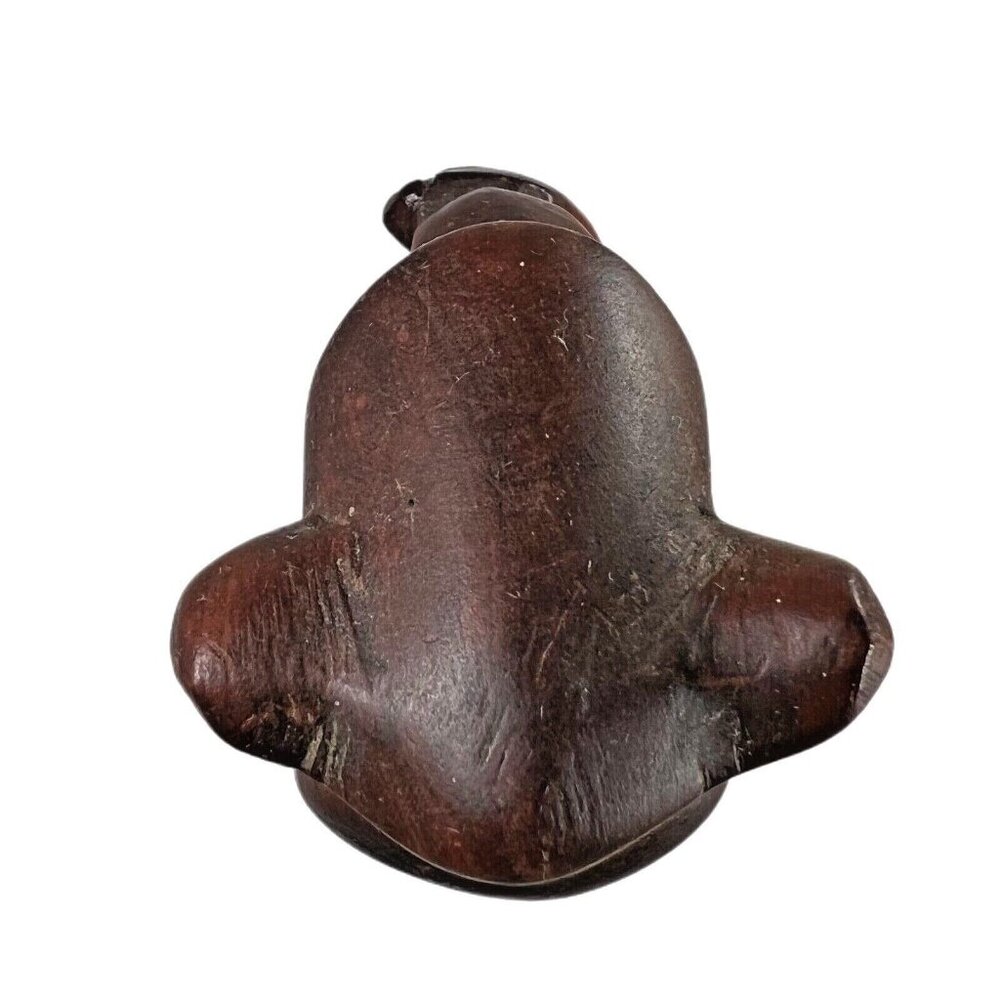 Vtg Hand Carved Wood Monkey Figurine Statue Totem Head Tribal Art READ - Picture 10 of 10